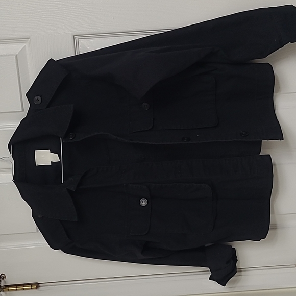 H&M Jackets & Coats Hm Black Denim Jacket Poshmark